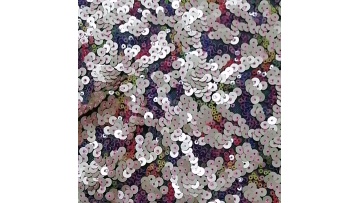 New design 2021 poly mesh with multi color sequins 5+3mm embroidery fabric lace sequins1