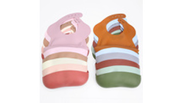 Baberos De Silicona Training Waterproof Silicon Baby Bibs Spoon Bowl Set1