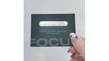 Screen printing, high-frequency stamping, three-dimensional leather label