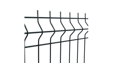 Peach Pillar Galvanized Fence Posts 3D Fence Airport Highway1
