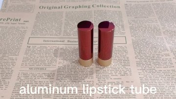 Custom Pink And White Aluminum Lipstick Tube 