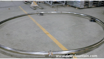 Round pool water fountain on production