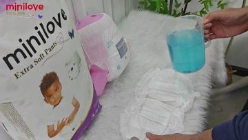 Minilove Baby Training Pant Absorption Test