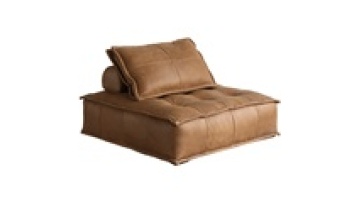 Modern furniture for hotel house villa entrance Combination Genuine leather and fabric square shape sofa sets modular sofa1