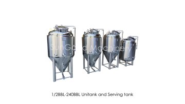 Stainless Steel Beer Brewing Equipment Unitank Serving Tank Jacketed Fermenter And Brite Tank 240BBL 15 Barrel Beer Fermenter1