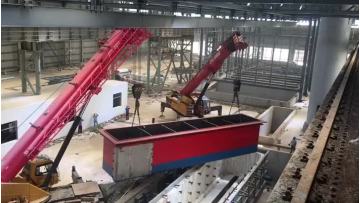 lifting and packing of a zinc kettle