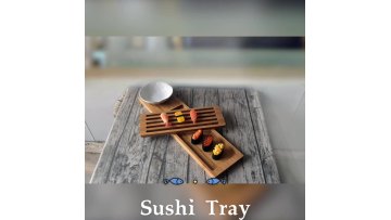Inventory Bamboo Sushi Tray with Grooves for Flavor Dish Wholesale Customized  Insertable Detachable Sushi Plate1