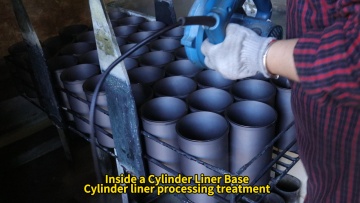 Inside a Cylinder Liner Base : Cylinder liner processing treatment