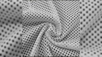 100% Polyester Knitted Fabric Low Elastic Mesh Pattern Stretch Perforated for Breathable Shoes Bags Tents Garments Dress Use1