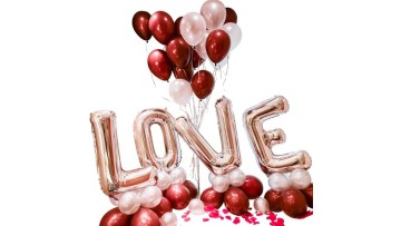 balloons party decorations  12 inches 18 inch heart 32 inch metallic letter LOVE  Valentine wedding  helium latex foil balloons1