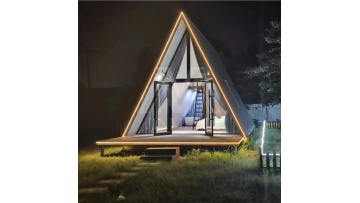 A luxurious triangular house, fully equipped.