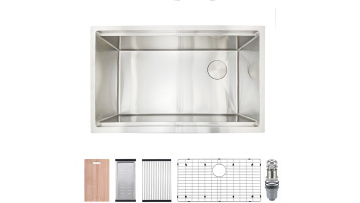 Double ledge workstaion stainless steel kitchen sink