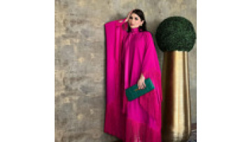 Modern Islamic Dress With Hijab Shiny Satin Black Abaya Women Muslim Dress Moroccan Kaftan 2023 New Design1