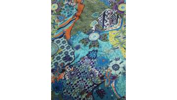 100% woven spun viscose voile printed fabric
