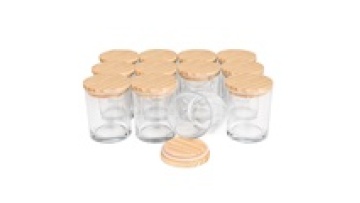 Classic 15oz Candle Jar Wall Candle Containers Empty Clear Thick Cups Holder Small Candle Jar with Lid1