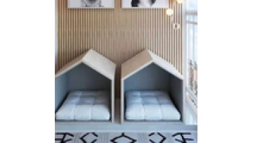 canvas solid wood minimalism assemble large balcony indoor  living room Detachable pet cat wooden  house1