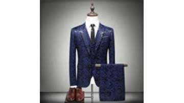 High Quality Men's Single Breasted  Suit for Wedding Top Design Coat with Zipper Fly Pant Breathable and Plus Size1