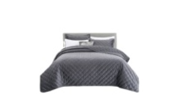 OEKO TEX super soft velvet bedspread & coverlets dots embroidery king queen size quilted coverlet set1