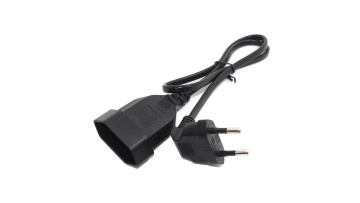 90 degree angle 2 pin 3 pin  prong male plug to female socket AC power extension cable1