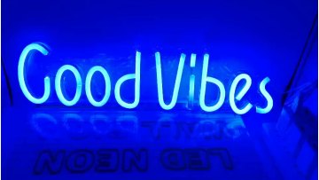 2022 Hot Outdoor Acrylic Good Vibes Let's Party Happy Birthday LED Neon Sign Light Holiday Party Show Wedding decoration1