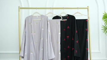 Lightweight Embroidery Abaya Set with Hijab
