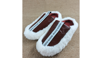 PU and plush slipper for women 