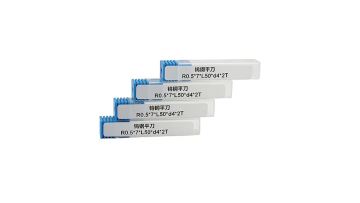 Tungsten steel flat-end mill, R0.5 x 7 x L50 x d4 x 2T