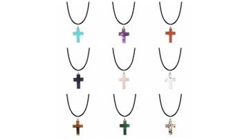 Cross Stone Pendant Necklace SN1030