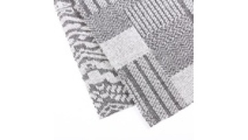 Custom Design Gray and White 60%T 40%M Knitting Jacquard Hacci Fabric for Sweater1