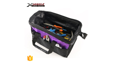 open tote heavy duty 9 12 14 16 inch purple electrician with Shoulder Belt nylon  oxford foldable tote tool bag1