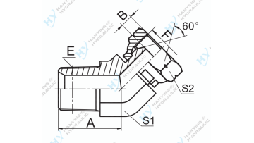 45 Elbow NPT Male BSP Female 60 Cone