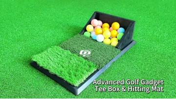 Wholesale Price GP Portable Golf Training Mat with Two-Tone Turf Ball Tray 50x30cm for Indoor/Outdoor Swing Practice