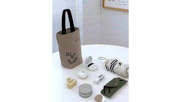 Vintage gift tote for drinks coffee canvas handbag