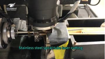 Stainless steel spiral tube laser cutting forming