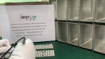 Sample testing before our RGB LED SMD production