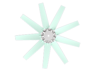 fan fittings 9 nylon Industrial axial fan blade coal plant heater cooling impeller