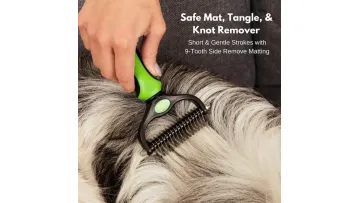 High Quality Pet Grooming Tool 2 Sided Rake Dematting Comb1