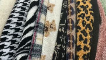 polyester sherpa jacquard fabric