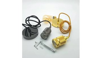Led Metal  Pendant Lamp Cord Set Lighting Accessories DIY Electrical Wire Retro E26/E27 Lamp Socket1