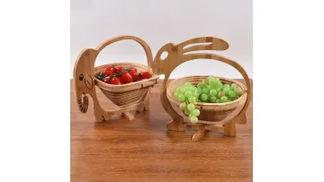 Handwoven Cartoon Bamboo Storage Basket for Snack Display1