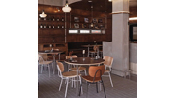 New design  commercial furniture fast food shop wood and rope handmade kitchen dining chair for restaurant1