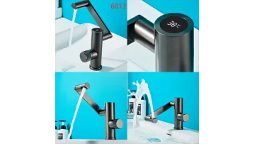 Zb6087 Lucky Cat Bright Brass Bathroom Basin Faucet1
