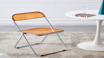 New Season Style Suitable For Many Occasions Acrylic Folding Transparent Metal Frame Dining Chairs1
