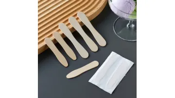 Disposable Wooden Ice Cream Scoops / Individually Wrapped1