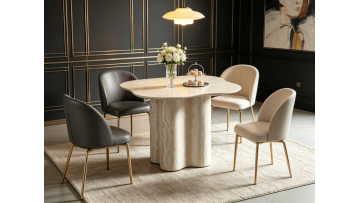 BR-DT6107Y Elegant Flower-Shaped Dining Table to Elevate Your Modern Home Interior