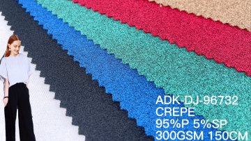 Wholesale cheap top sale women fashion  textile moss crepe jersey knitted polyester fabric for clothing1