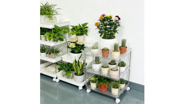 3-Tier Wheeled Plant Stand for Indoor Plant Display and Storage