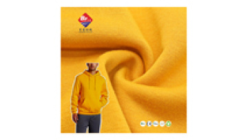 Shaoxing Factory Orange Comfortable Polyester Rayon Hoodie Sweatshirt French Terry Fabric1