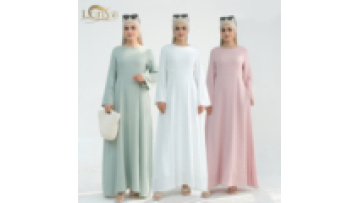 2025 Simple Summer Plain Dress Daily Wear Islamic Clothing Modest Dresses Turkey Elegant Linen Cotton Abaya Muslim Women Dress1