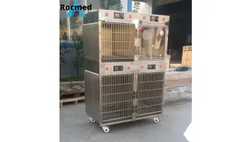 Low Price Good Quality Door Veterinary Monkey Stainless Steel Large Medical Animal Pet Clinic Hospital Dog Cat Animal Vet Oxygen Therapy ICU Cage China Supplier1